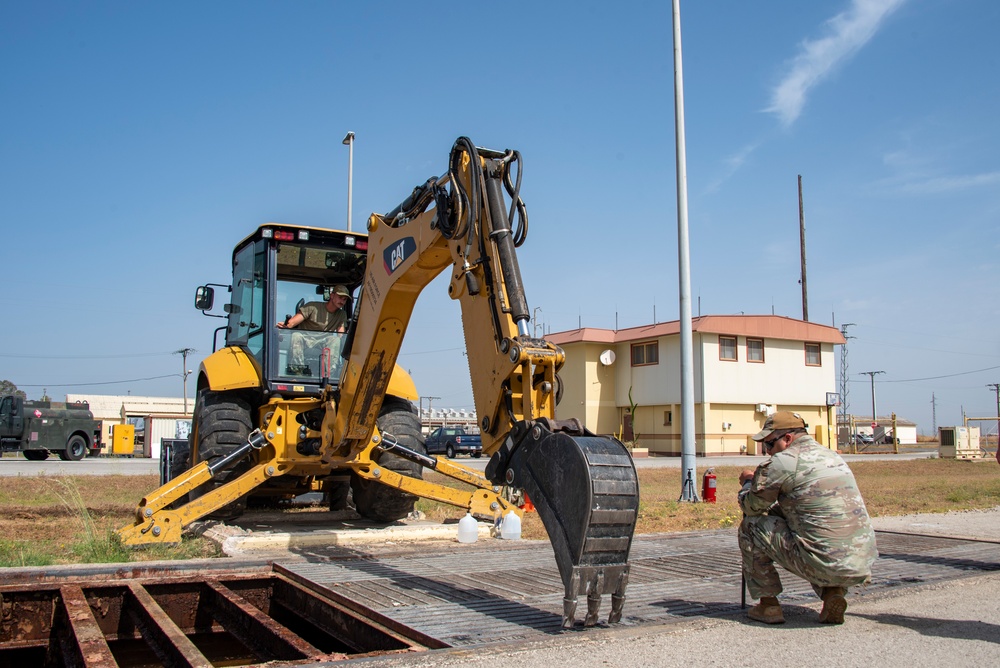 134th CES remove scale, lay concrete at Morón Air Base