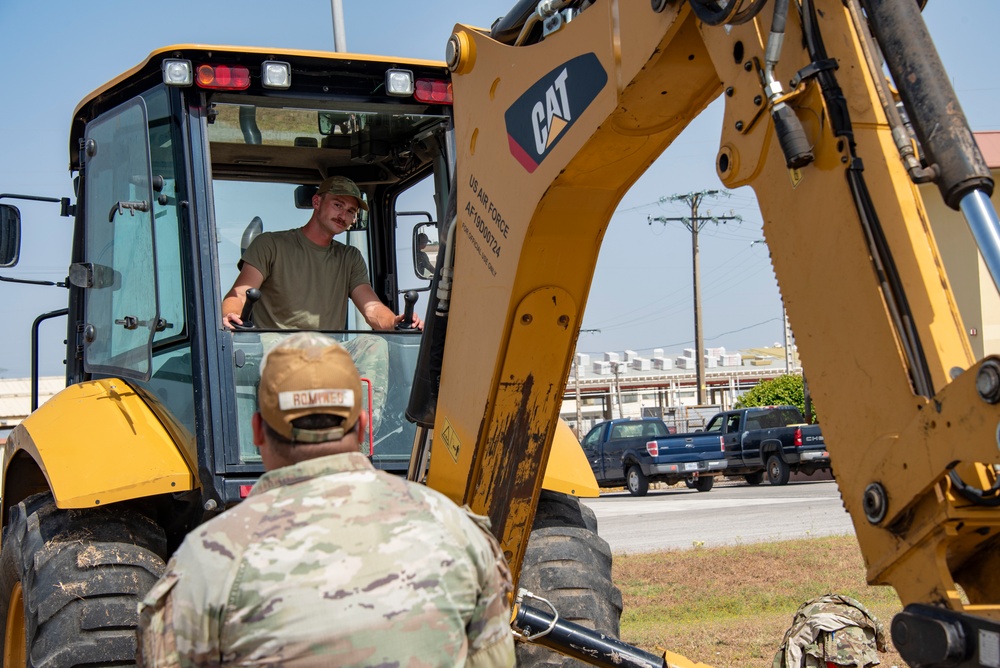 134th CES remove scale, lay concrete at Morón Air Base