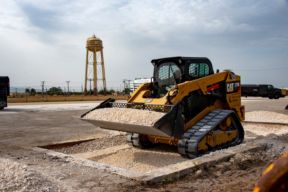 134th CES remove scale, lay concrete at Morón Air Base