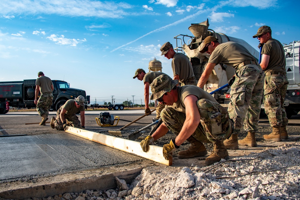134th CES remove scale, lay concrete at Morón Air Base