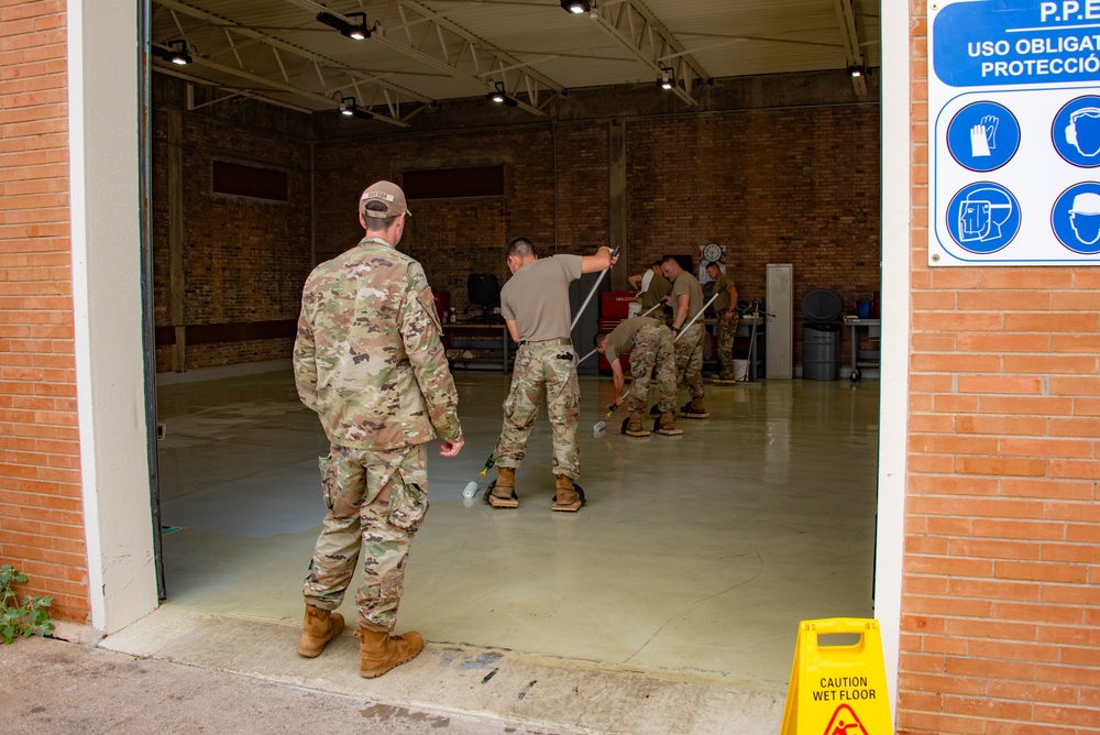 134th CES completes flooring projects at Morón Air Base