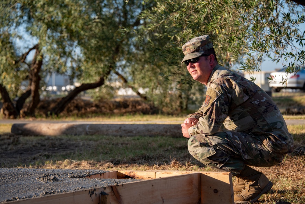 134th CES remove, replace concrete at Morón Air Base