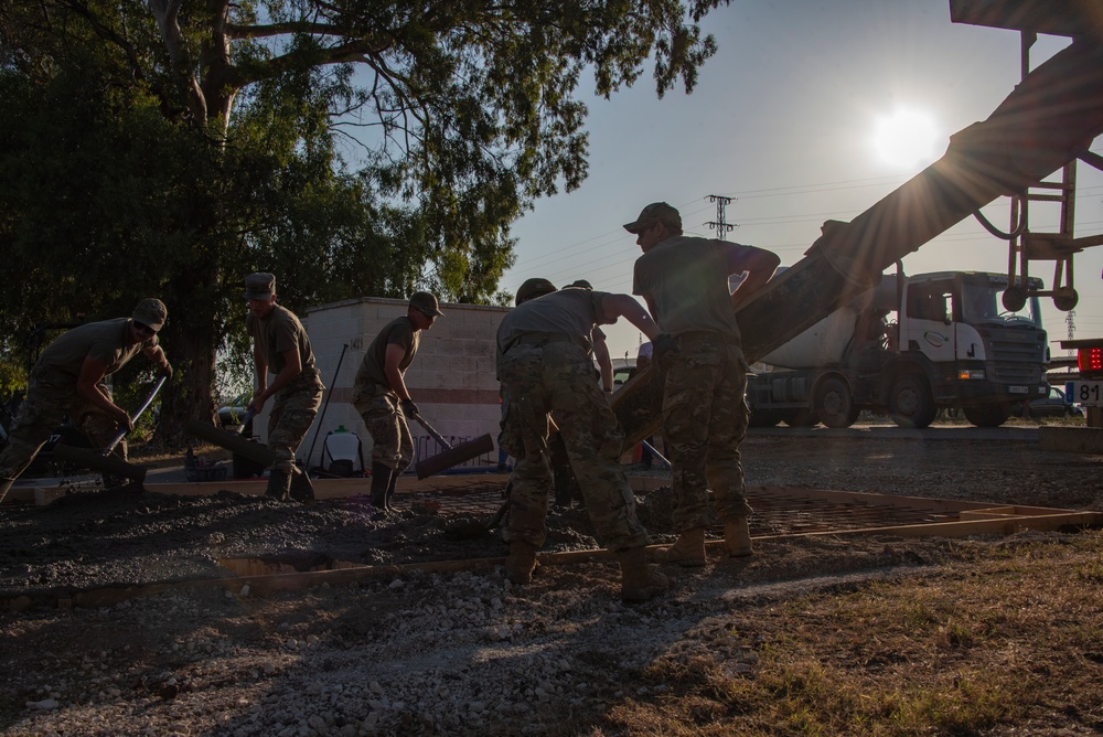 134th CES remove, replace concrete at Morón Air Base