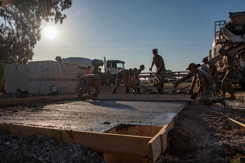 134th CES remove, replace concrete at Morón Air Base