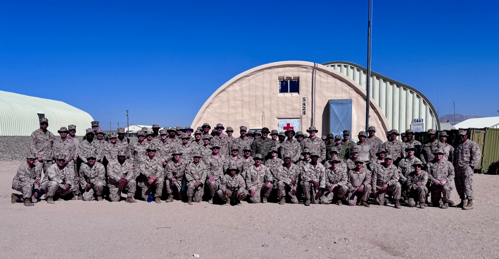 Navy Corpsmen Support Marines During Integrated Training Exercise at MCAGCC