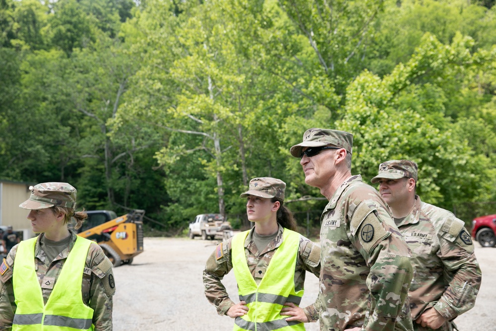 W. Va. Adjutant General visits service members in Ohio County during flood response efforts