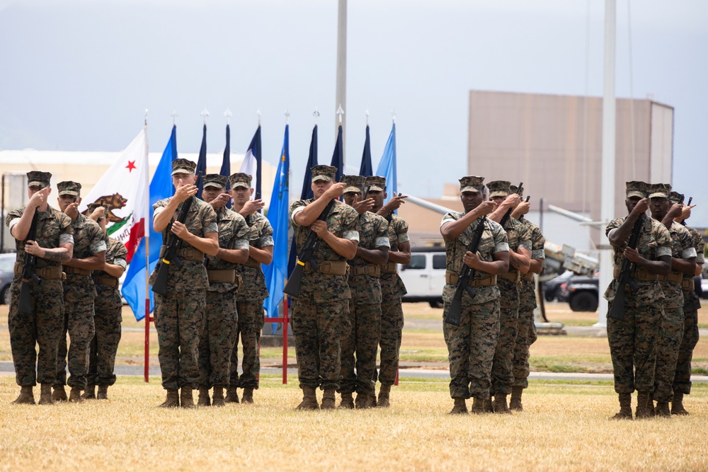 HQBN Sgt. Maj. Mayra Moreno Relinquishes Sword of Office at MCBH