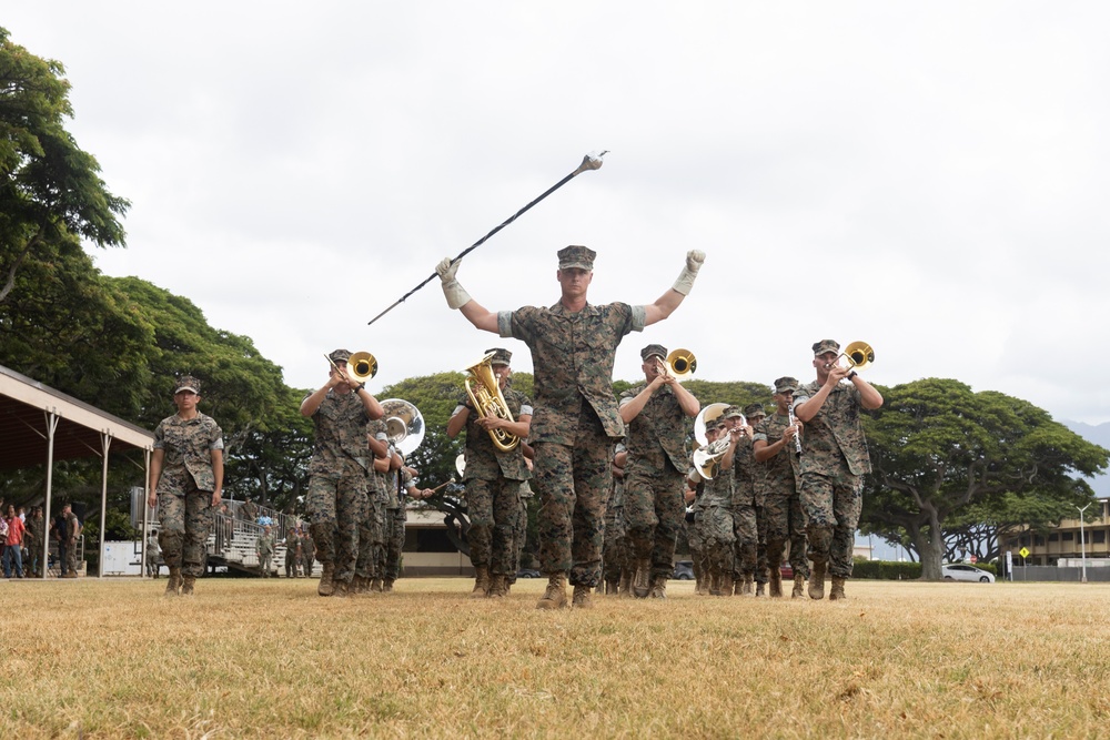 HQBN Sgt. Maj. Mayra Moreno Relinquishes Sword of Office at MCBH