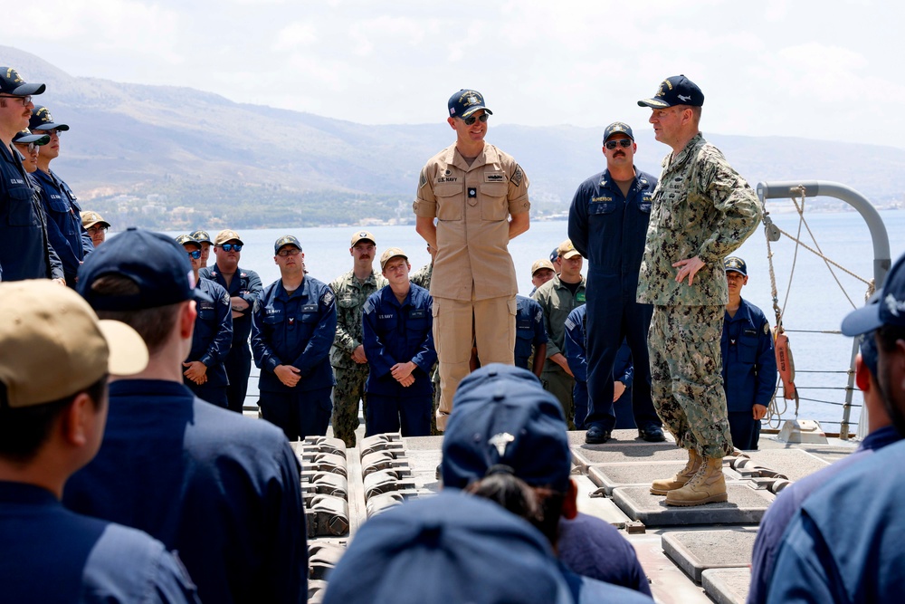 Chairman of the Joint Chiefs of Staff and Commander, U.S. Naval Forces Europe-Africa Visits USS Thomas Hudner (DDG 116)