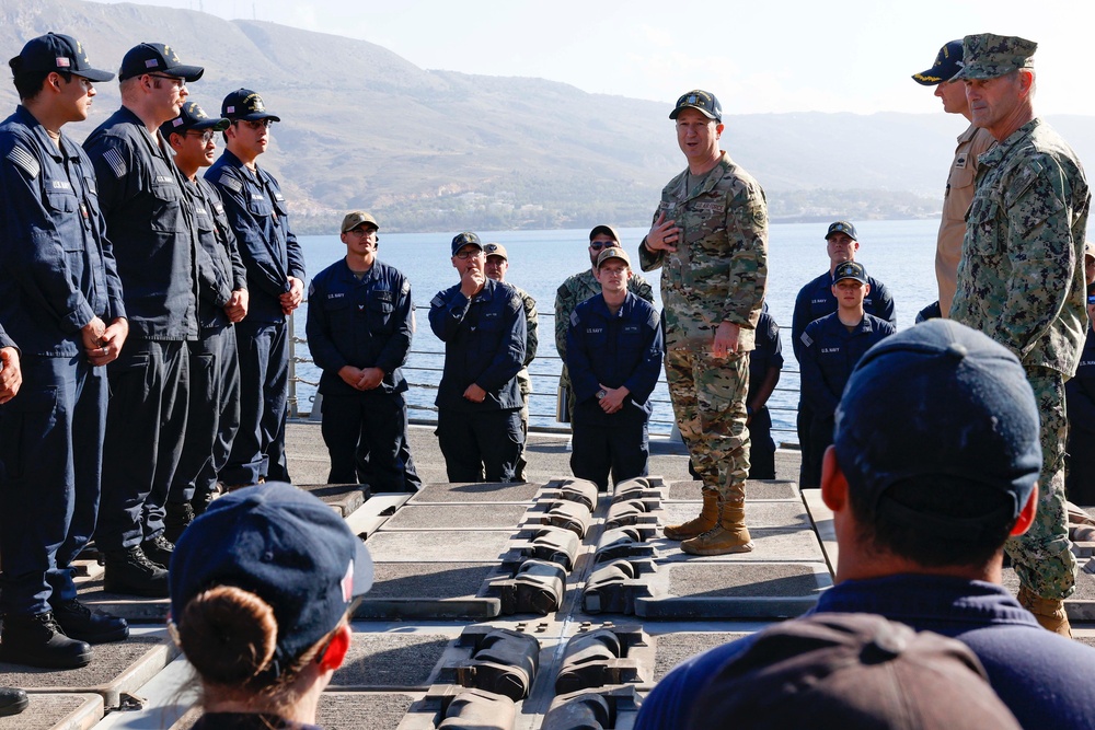 Chairman of the Joint Chiefs of Staff and Commander, U.S. Naval Forces Europe-Africa Visits USS Thomas Hudner (DDG 116)