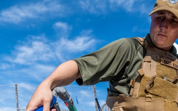 Securing the Seas: 6th Security Forces Marine Patrol on Duty