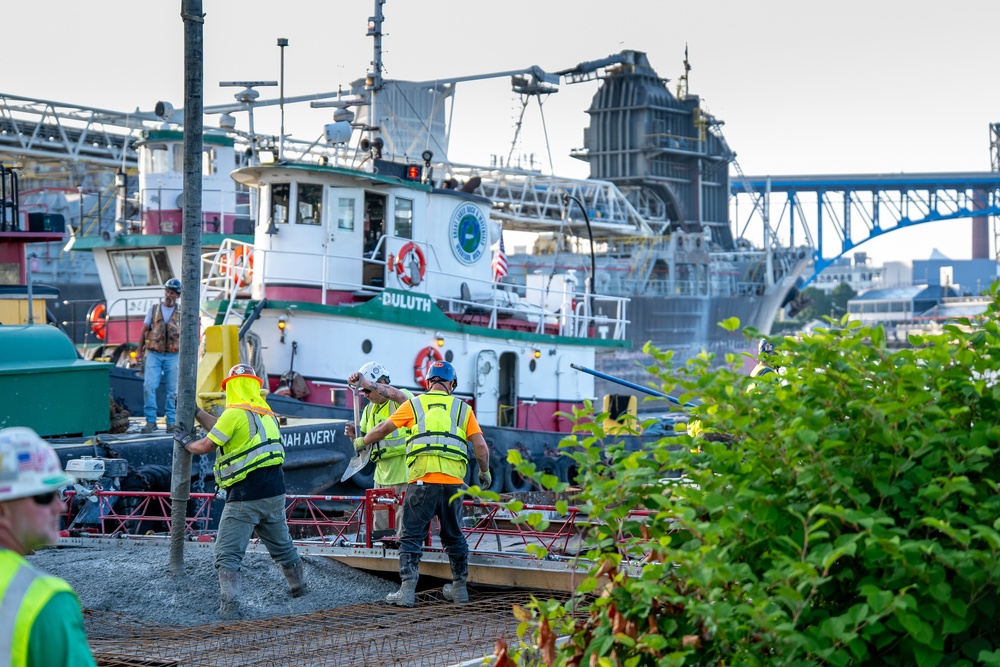 Concrete Pouring at Cleveland West Pier with the Buffalo District