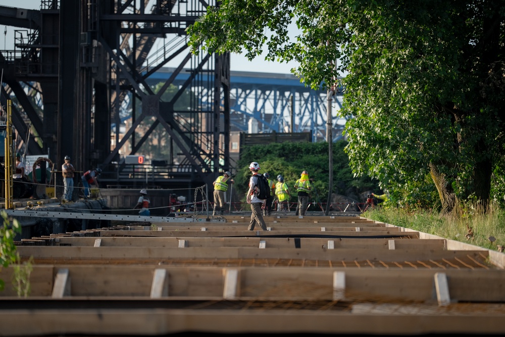 Concrete Pouring at Cleveland West Pier with the Buffalo District