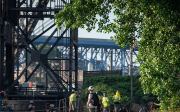 Concrete Pouring at Cleveland West Pier with the Buffalo District