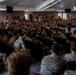 Navy Cross recipient Anthony L. Viggiani speaks to Camp Pendleton Marines