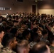Navy Cross recipient Anthony L. Viggiani speaks to Camp Pendleton Marines