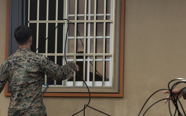 Koa Moana 25 Marines Set up Antenna for Palau NEMO