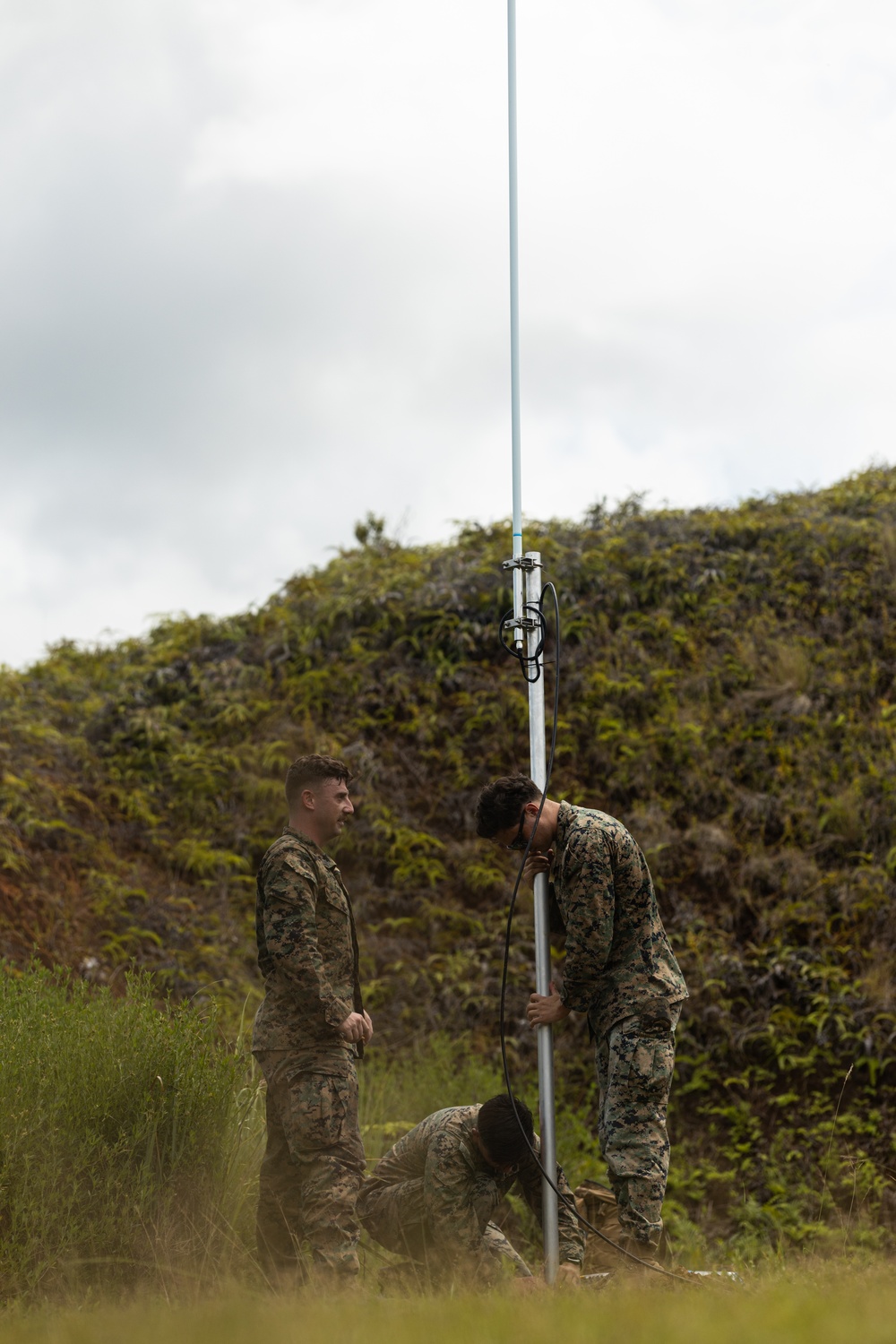 Koa Moana 25 Marines Set up Antenna for Palau NEMO