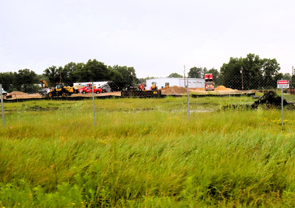 June 2025 construction operations for $55.75 million Collective Training Officers Quarters Project at Fort McCoy