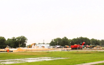 June 2025 construction operations for $55.75 million Collective Training Officers Quarters Project at Fort McCoy