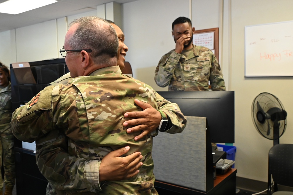 Staff Sgt. Houston is promoted to Tech. Sgt.