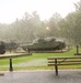 Rainy day at Fort McCoy's historic Commemorative Area