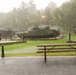 Rainy day at Fort McCoy's historic Commemorative Area