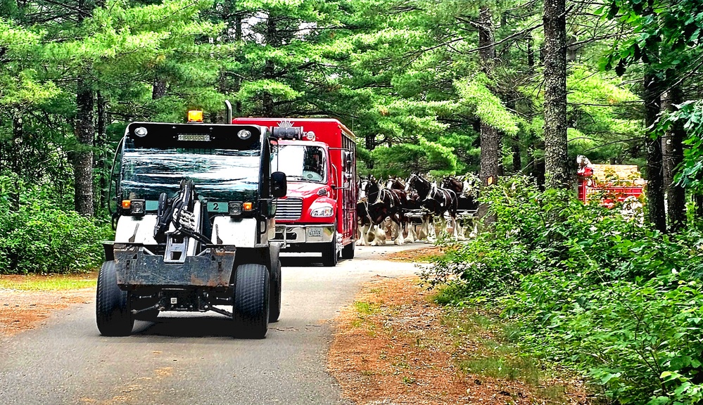 Hundreds attend Clydesdales visit to Fort McCoy; parade held at Pine View Campground