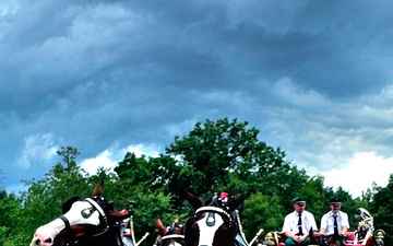 Hundreds attend Clydesdales visit to Fort McCoy; parade held at Pine View Campground
