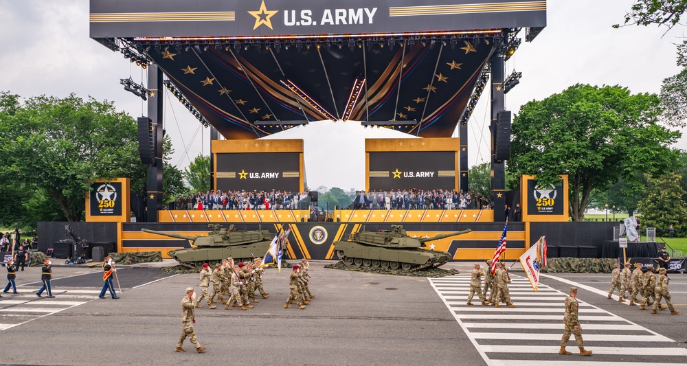Army’s 250th Birthday Parade Pass in Review