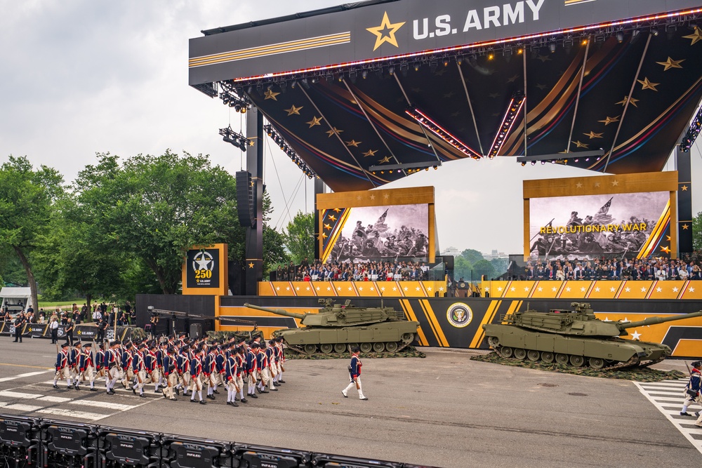 Army’s 250th Birthday Parade Pass in Review