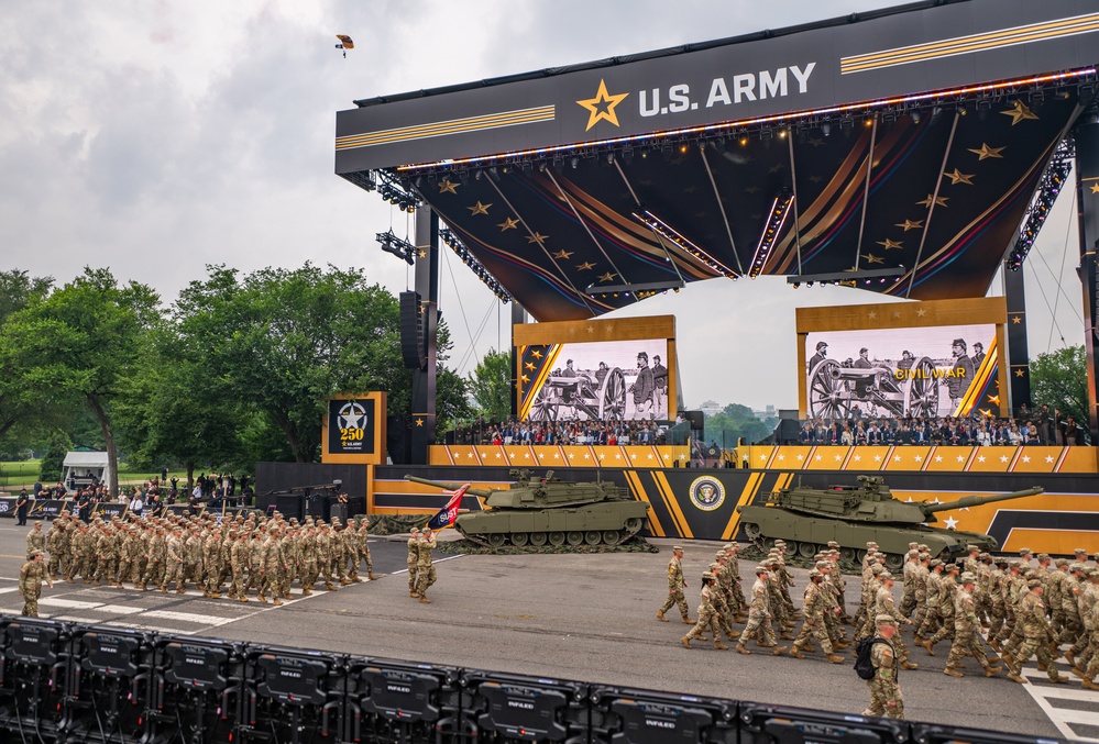 Army’s 250th Birthday Parade Pass in Review