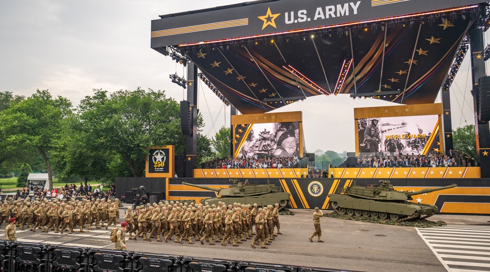 Army’s 250th Birthday Parade Pass in Review