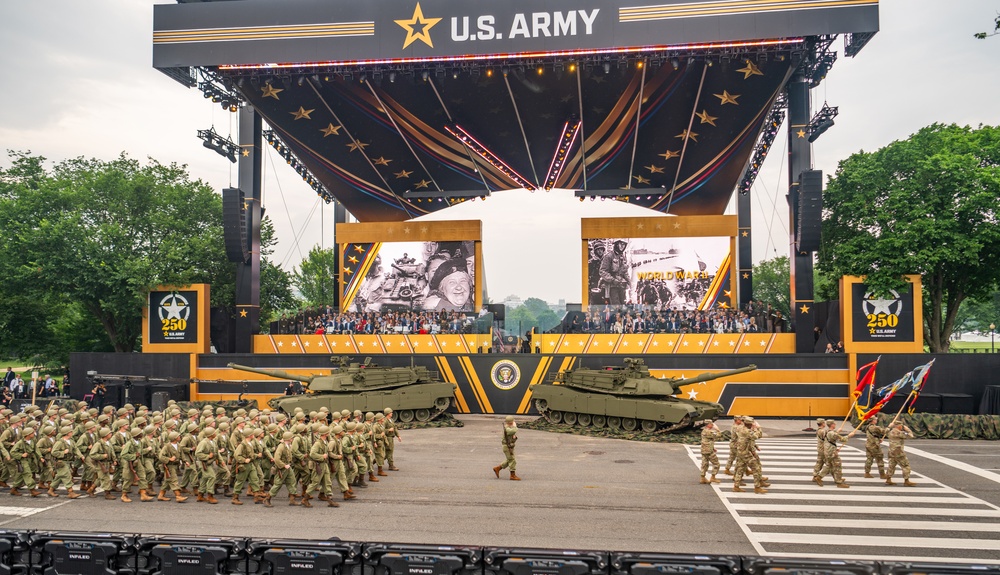 Army’s 250th Birthday Parade Pass in Review