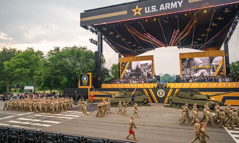 Army’s 250th Birthday Parade Pass in Review