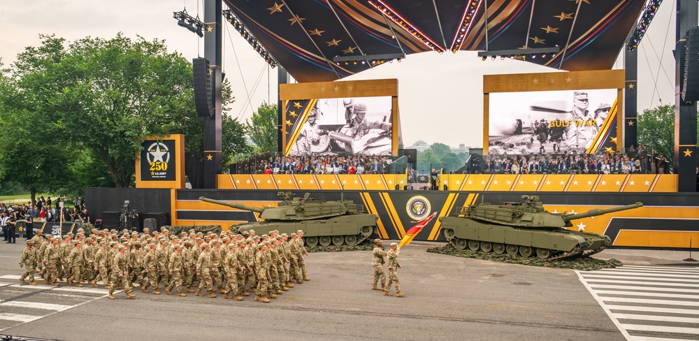 Army’s 250th Birthday Parade Pass in Review