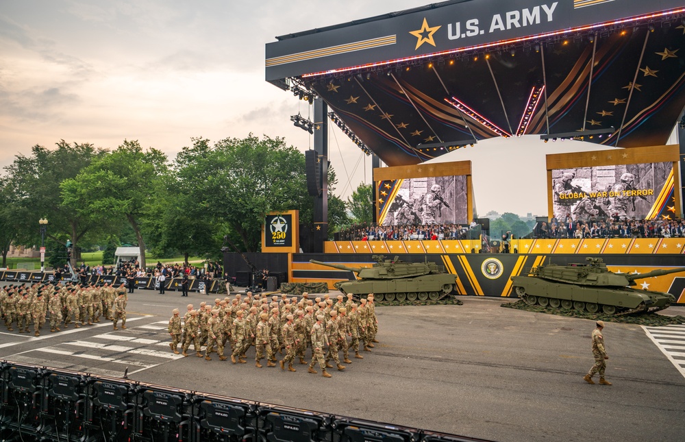 Army’s 250th Birthday Parade Pass in Review