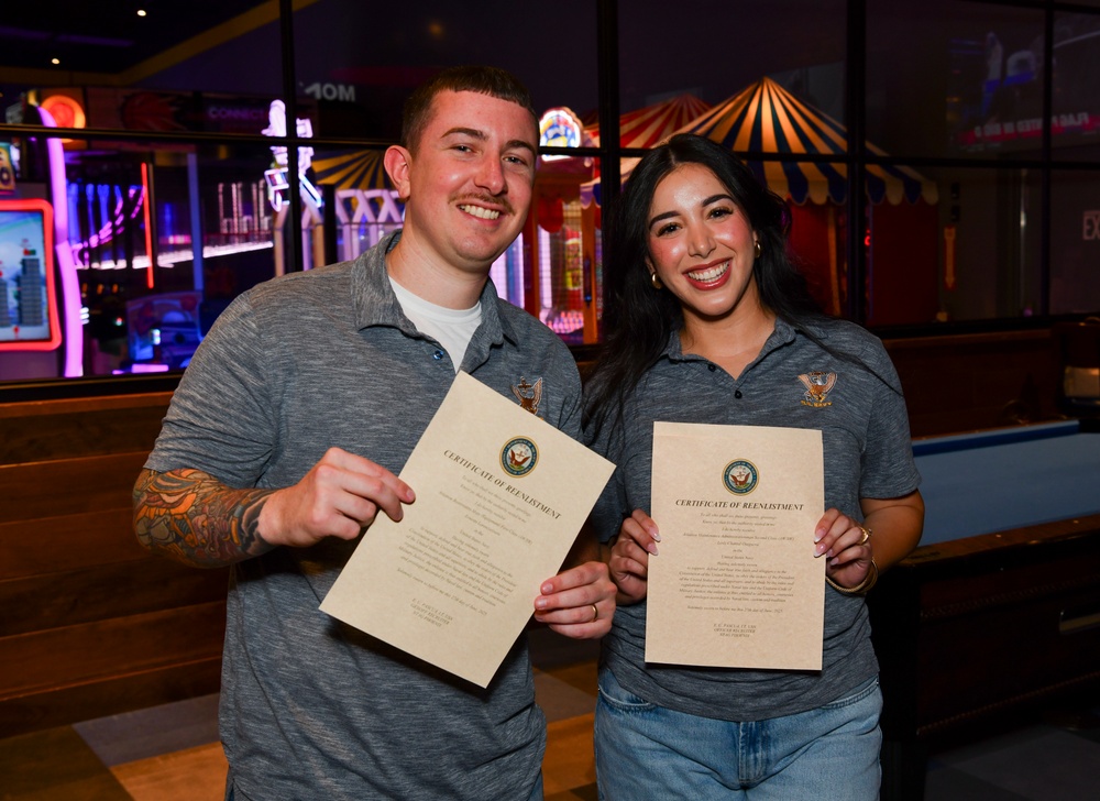 Dual-Military Navy Couple Reenlist Together