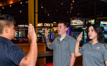 Dual-Military Navy Couple Reenlist Together
