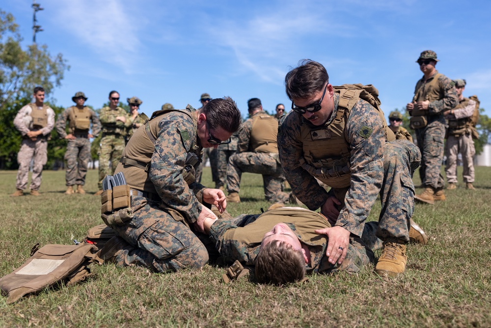 MRF-D 25.3: Sailors, Marines, Australian Army Medics conduct TCCC Training