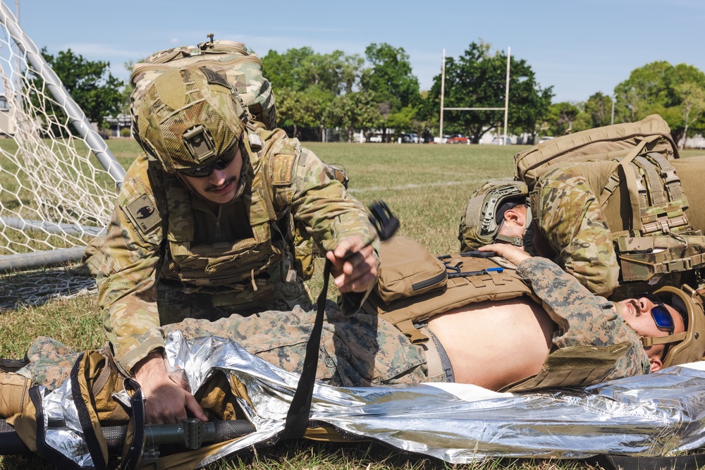 MRF-D 25.3: Sailors, Marines, Australian Army Medics conduct TCCC Training