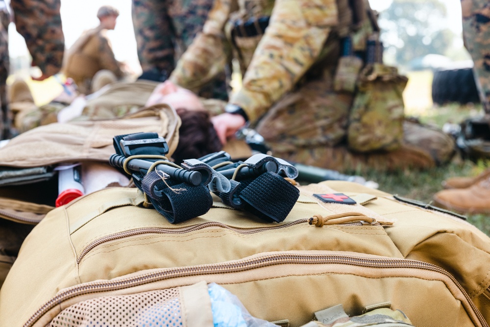 MRF-D 25.3: Sailors, Marines, Australian Army Medics conduct TCCC Training