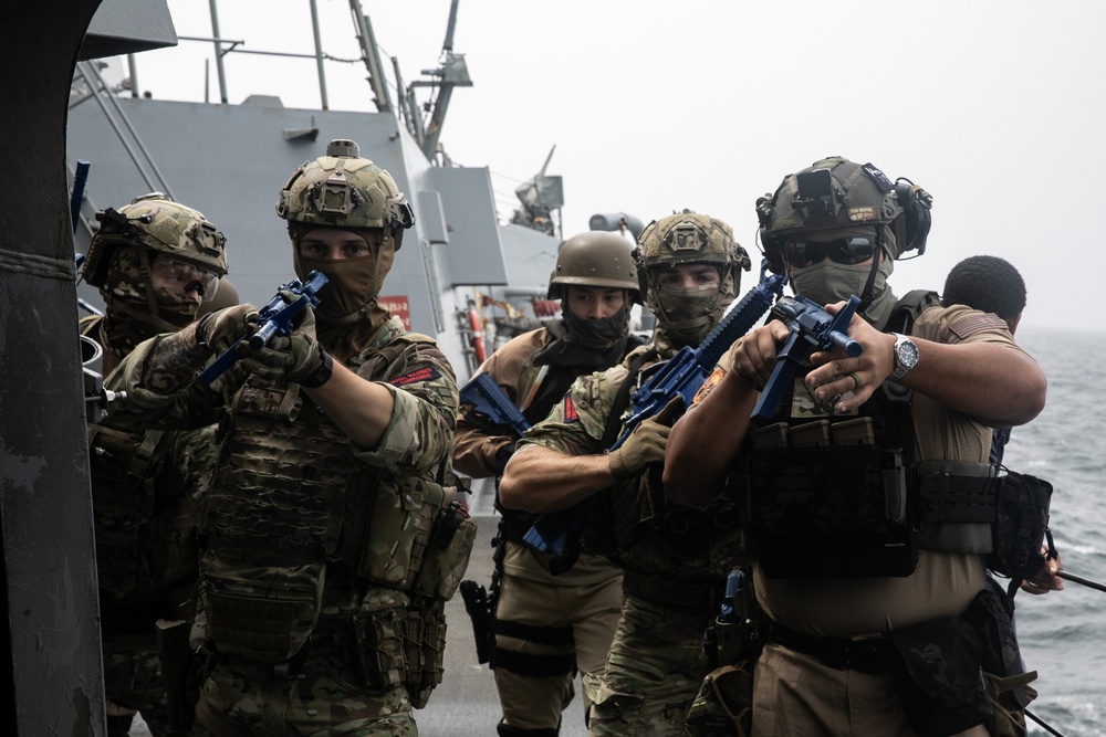 USS Wayne E. Meyer conducts operations in the U.S. Central Command area of responsibility as part of the Carl Vinson Carrier Strike Group