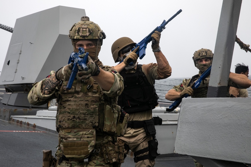 USS Wayne E. Meyer conducts operations in the U.S. Central Command area of responsibility as part of the Carl Vinson Carrier Strike Group
