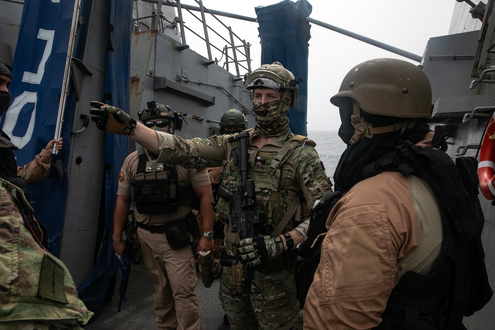 USS Wayne E. Meyer conducts operations in the U.S. Central Command area of responsibility as part of the Carl Vinson Carrier Strike Group
