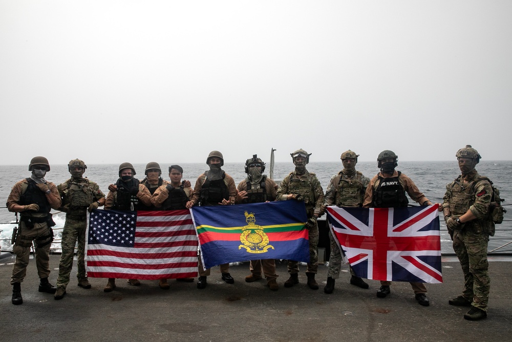 USS Wayne E. Meyer conducts operations in the U.S. Central Command area of responsibility as part of the Carl Vinson Carrier Strike Group