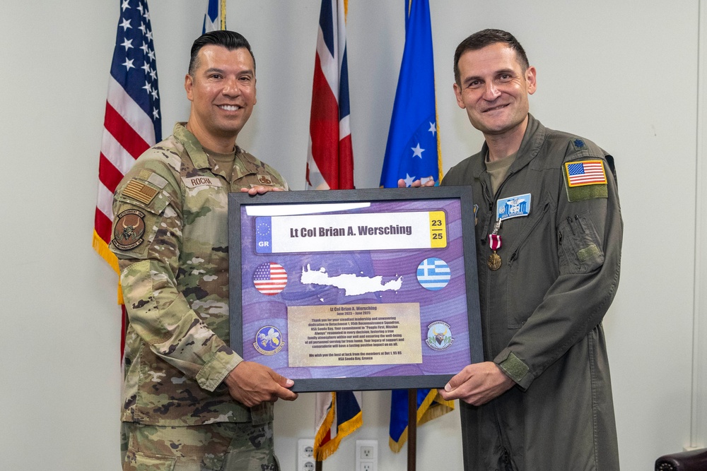Detachment 1, 95th Reconnaissance Squadron Change of Command Ceremony at NSA Souda Bay