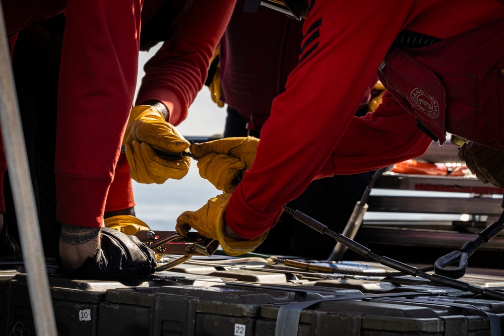USS Gerald R. Ford (CVN 78) Conducts Munitions Transfer
