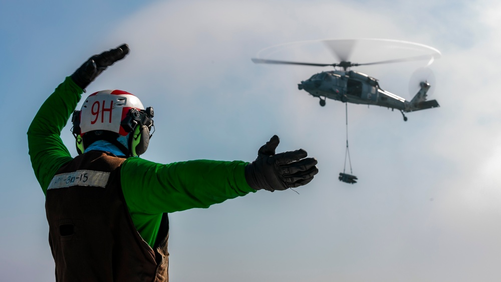 USS Gerald R. Ford (CVN 78) Conducts Munitions Transfer