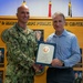 Navy and Marine Corps Force Health Protection Command (NMCFHPC) hosts an award ceremony for Cmdr. Jenifer Scancella and Mr. Alan Philippi